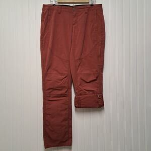 Kuhl Spire Roll Up Pants Womens 12 Red Mid Rise Straight Leg Hiking Outdoor